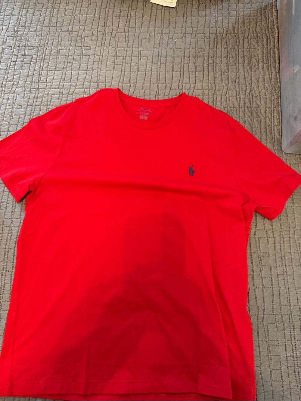 Polo by Ralph Lauren Red Short Sleeve Crew Neck Tee with Navy Pony